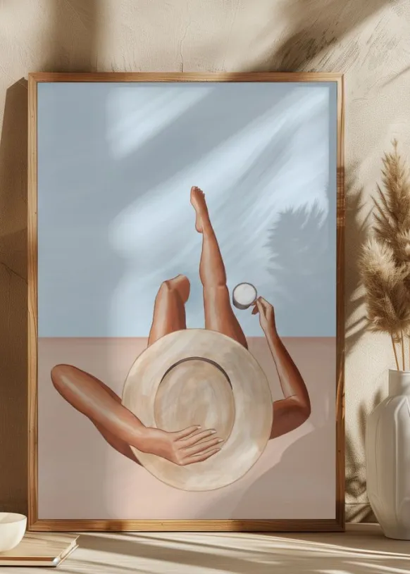 Poolside Girl Poster (21x29.7 cm (A4))