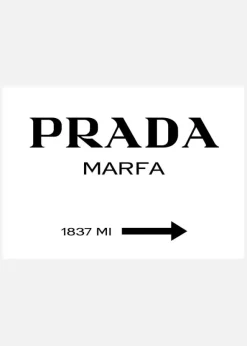Prada Black Canvastavla (30x40 cm)