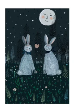 Rabbits in the Forest Poster (21x29.7 cm (A4))