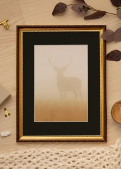 Ram Abisko Guld 40x50 cm - Passepartout Svart 29,7x42 cm (A3)