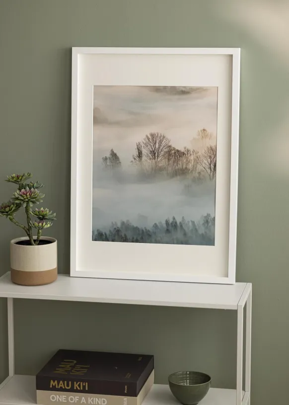 Ram Amanda Box Glas Vit 60x60 cm