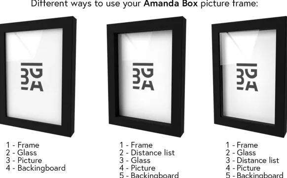 Ram Amanda Box Svart 84,1x118,9 cm (A0)