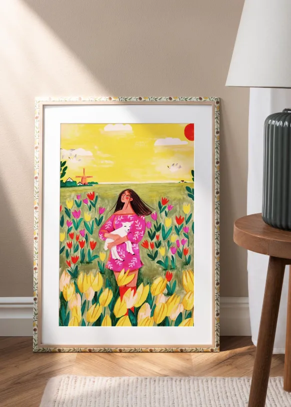 Ram Arco Blommig Ek 30x45 cm