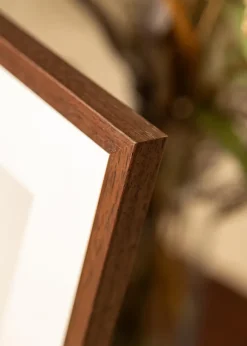 Ram Ares Teak 40x50 cm - Passepartout Vit 28x35 cm