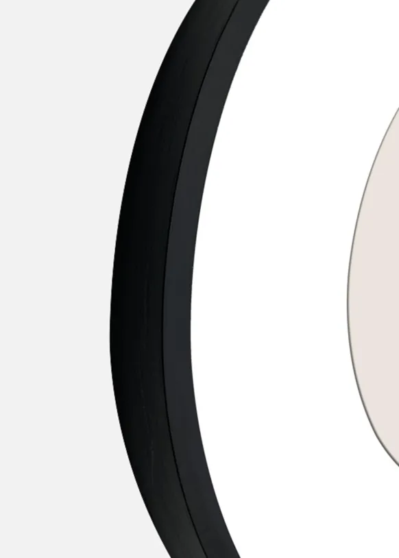 Ram Aster Oval Glas Svart 18x24 cm