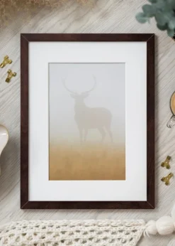 Ram BGA Classic Valnöt 40x50 cm - Dubbel Passepartout Vit 29,7x42 cm (A3)