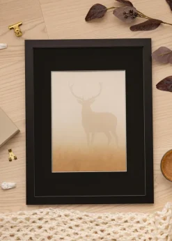 Ram Black Wood 40x100 cm - Passepartout Svart 30x91 cm