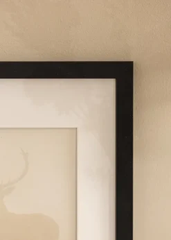 Ram Black Wood 50x70 cm - Passepartout Vit 42x59,4 cm (A2)