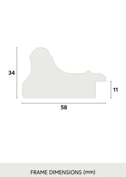 Ram Dalarna Glas Svart-silver 21x29,7 cm (A4)