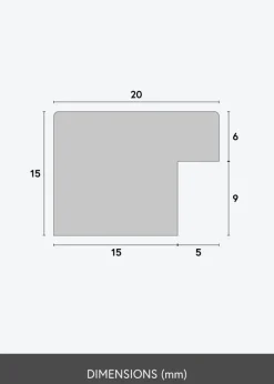 Ram Deco Vit 20x30 cm