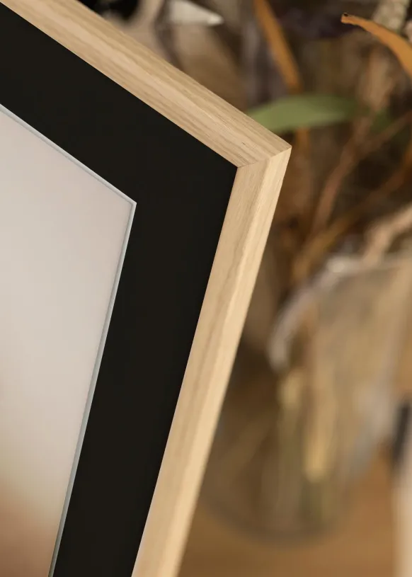 Ram Edsbyn Ek 15x15 cm - Passepartout Svart 10x10 cm