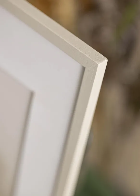 Ram Edsbyn Sand 40x60 cm - Passepartout Vit 25x50 cm