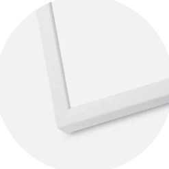 Ram E-Line Wide Vit 70x100 cm - Passepartout Svart 62x93 cm