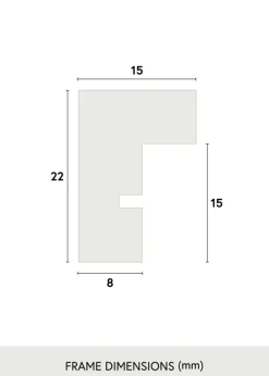 Ram E-Line Wide Vit 70x100 cm - Passepartout Vit 59,4x84 cm (A1)