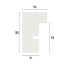Ram E-Line Wide Vit 70x100 cm - Passepartout Svart 62x85 cm