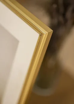 Ram Gala Guld 50x70 cm - Passepartout Vit 42x59,4 cm (A2)