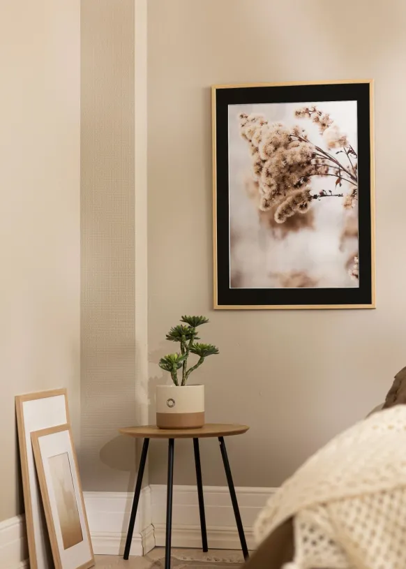 Ram Galant Ek 35x50 cm - Passepartout Svart 9x12 inches
