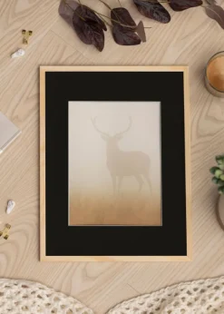 Ram Galant Furu 50x60 cm - Passepartout Svart 16x20 inches