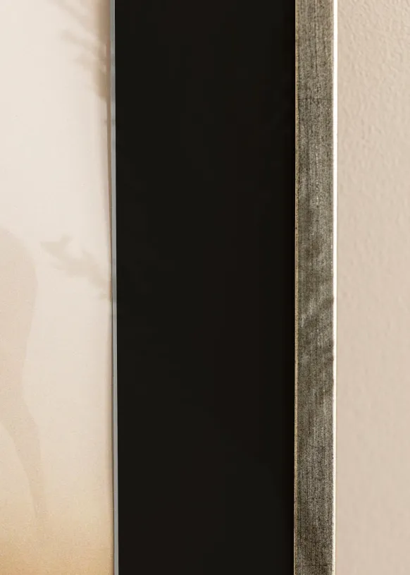 Ram Galant Silver 30x40 cm - Passepartout Svart 20x28 cm