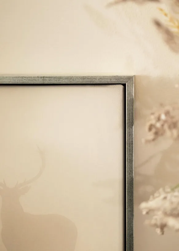 Ram Geb Canvasram Silver/Svart - Valfri Storlek
