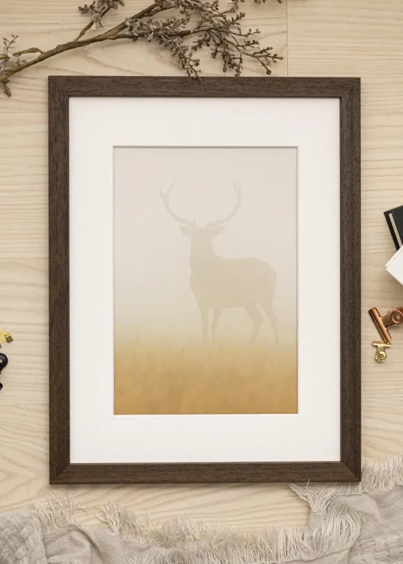 Ram Glas Brown Wood 35x50 cm