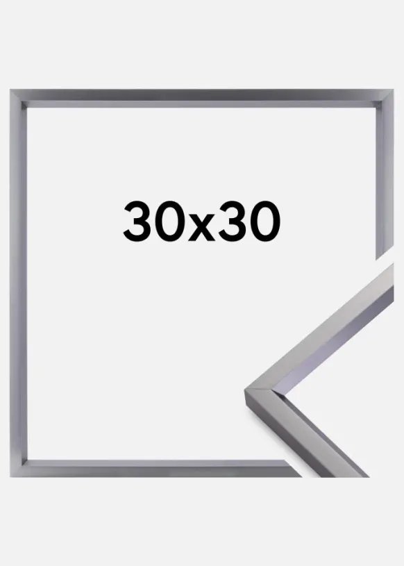 Ram Glas Steel Style Glas Stål 30x30 cm