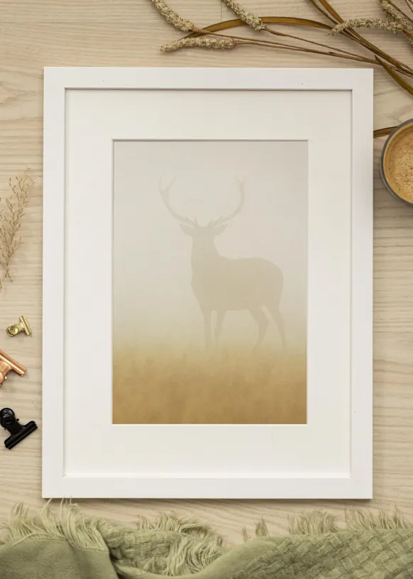 Ram Glas White Wood 27x35 cm
