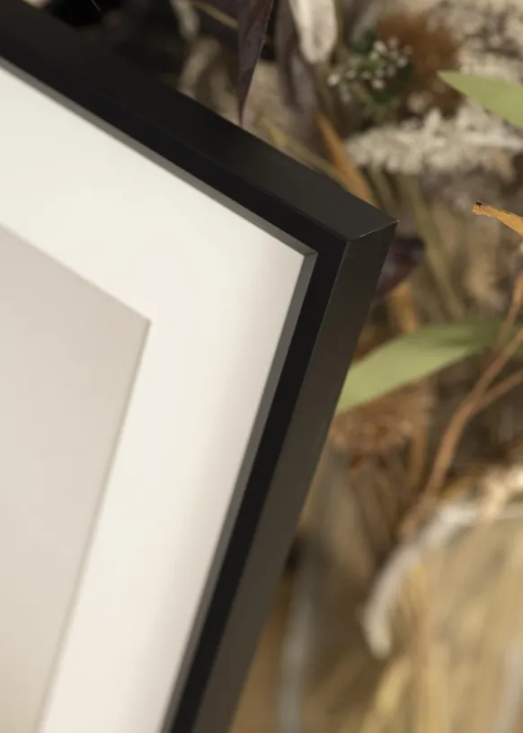Ram Globe Svart 30x40 cm - Passepartout Vit 21x29,7 cm (A4)