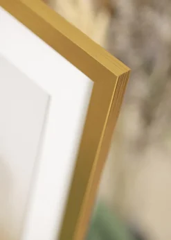 Ram Gold Wood 35x50 cm - Passepartout Vit 10x15 inches