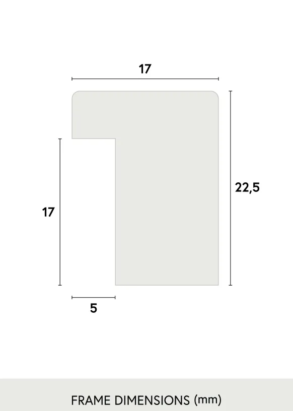 Ram Grimsåker Ek 40x60 cm - Passepartout Vit 30x50 cm