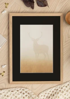 Ram Grimsåker Ek 60x90 cm - Passepartout Svart 50x80 cm