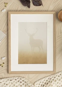 Ram Grimsåker Ek 60x60 cm - Passepartout Vit 45x45 cm