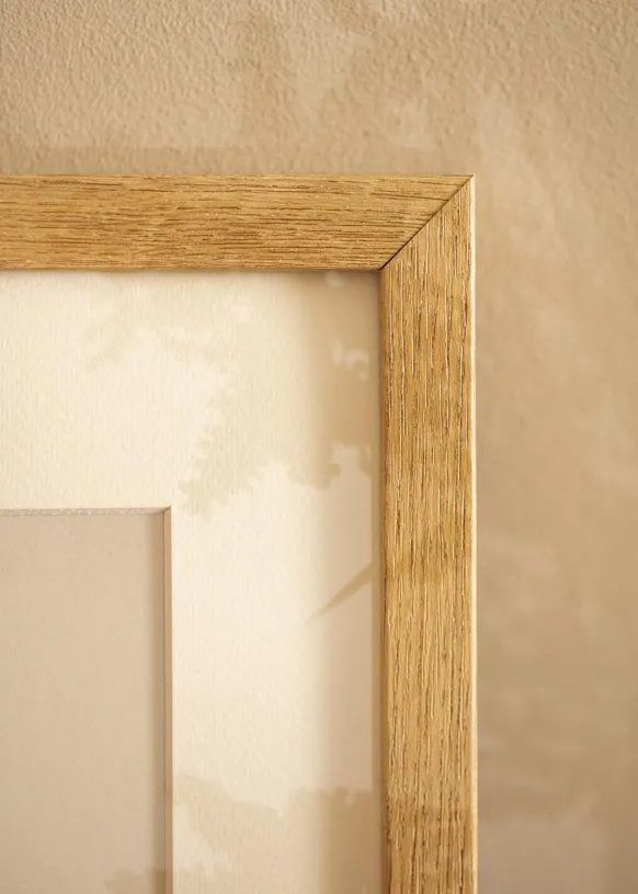 Ram Hermes Naturlig Ek 20x25 cm - Passepartout Vit 15x20 cm