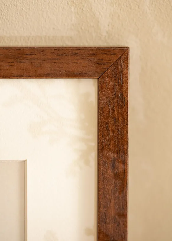 Ram Hermes Teak 20x30 cm - Passepartout Vit 9x11 cm