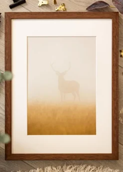 Ram Hermes Teak 18x24 cm - Passepartout Vit 13x18 cm