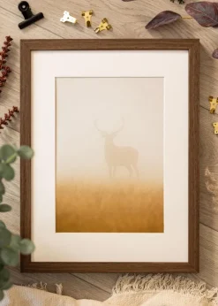 Ram Hermes Valnöt 50x70 cm - Dubbel Passepartout Vit 40x50 cm