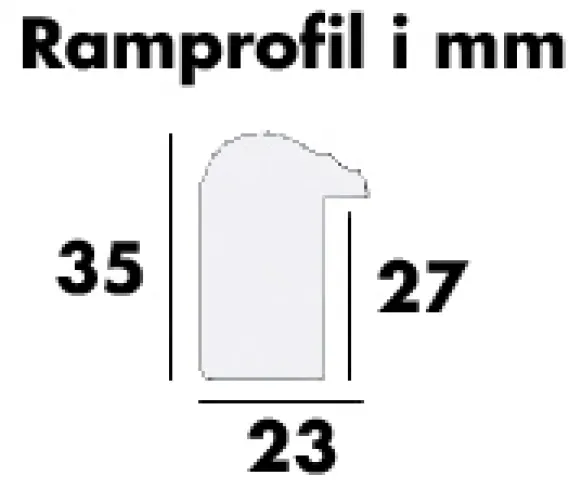 Ram Högbo Guld - Valfri Storlek (Akrylglas)