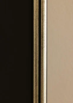 Ram Horndal Silver 20x30 cm - Passepartout Svart 15x21 cm (A5)