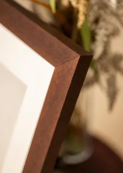 Ram Juno Teak 50x60 cm - Passepartout Vit 40x50 cm