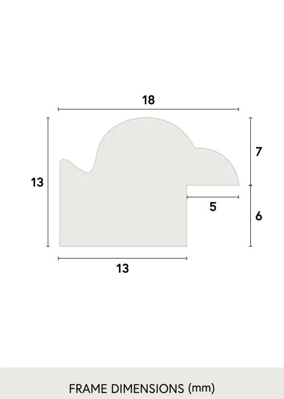 Ram Line Glas Svart 10x10 cm