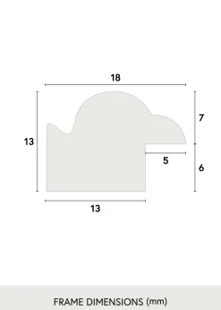 Ram Line Glas Vit 40x50 cm