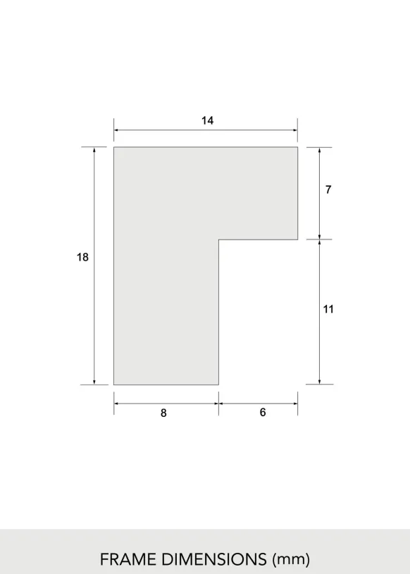 Ram Massiv Ek 40x50 cm - Passepartout Vit 12x16 inches