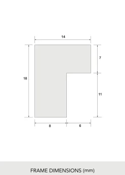 Ram Massiv Ek 40x50 cm - Passepartout Vit 28x35 cm