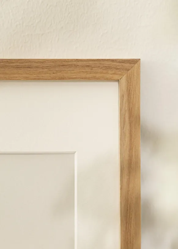 Ram Massiv Ek 70x100 cm - Passepartout Vit 50x85 cm