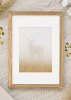 Ram Massiv Ek 70x100 cm - Passepartout Vit 50x85 cm