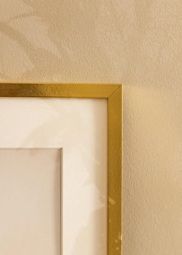 Ram Minerva Guld 30x30 cm - Passepartout Vit 8x8 inches