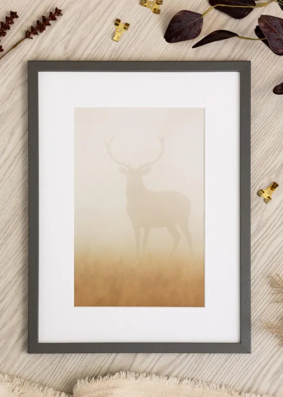 Ram Modern Grafit 30x40 cm - Dubbel Passepartout Vit 20x30 cm