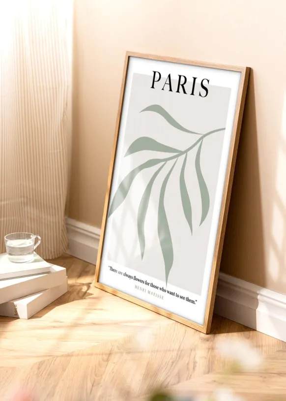 Ram Modern Teak 60x80 cm - Passepartout Vit 19x28 inches
