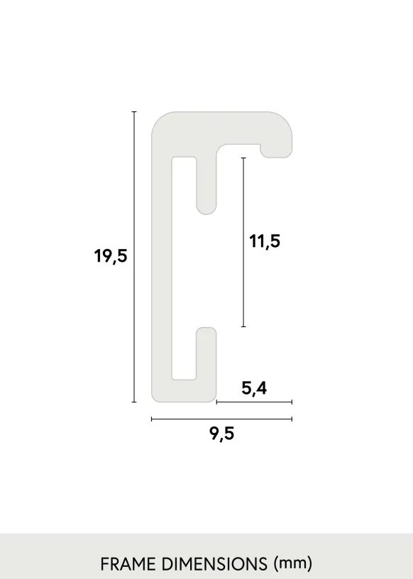 Ram Nielsen Premium Classic Glas Matt Svart 84,1x118,9 cm (A0)