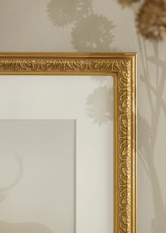 Ram Nostalgia Glas Guld 42x59,4 cm (A2)